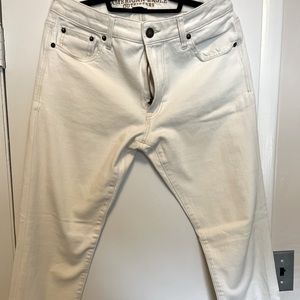 Slim off white (almost cream) AE jeans